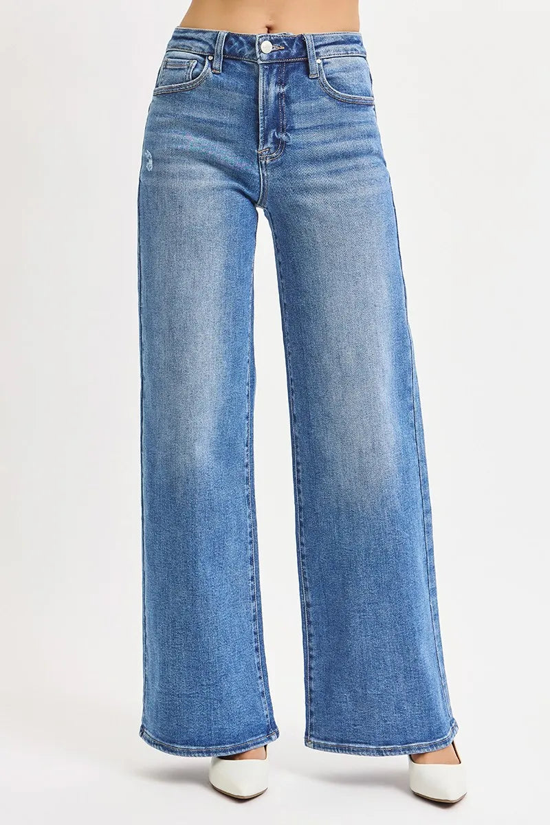 High Rise Wide Leg Jeans