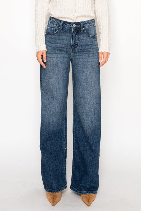 High Rise Tummy Control A-Wide Jeans