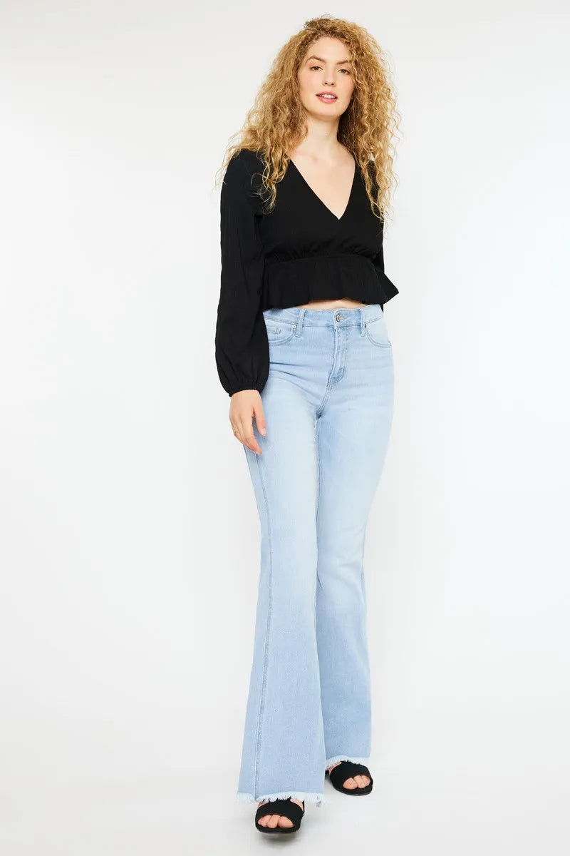 High Rise Curvy Flare Jeans