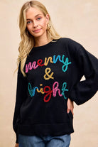 Tinsel Lettering Christmas Sweater