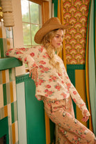 Floral Washed Waffle Thermal Top