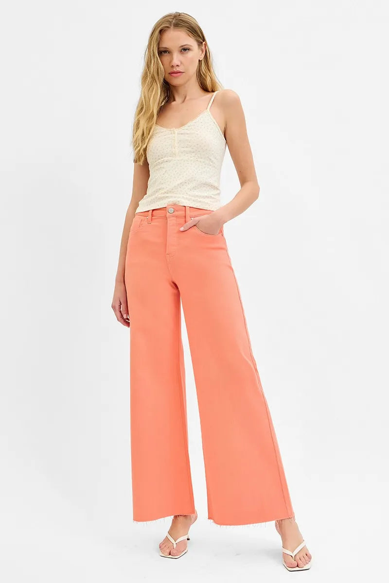 Tummy Control High Rise Wide Leg Jeans