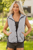 Snap Button Collared Vest