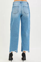 Slouchy Cropped Barrel Jeans with Contrast Wash