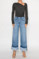 High Rise Tummy Control A-Wide Jeans