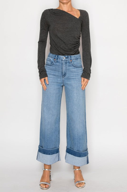High Rise Tummy Control A-Wide Jeans