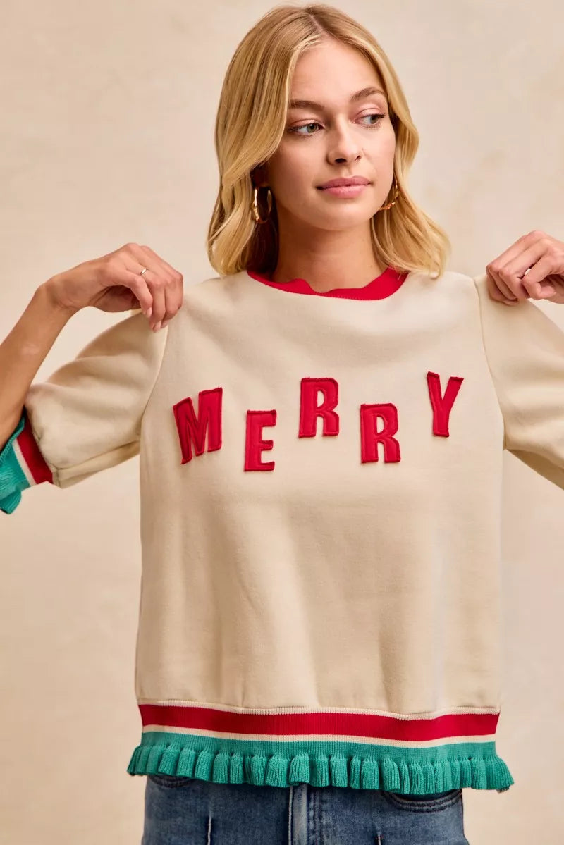 Christmas Merry Letter Blouse