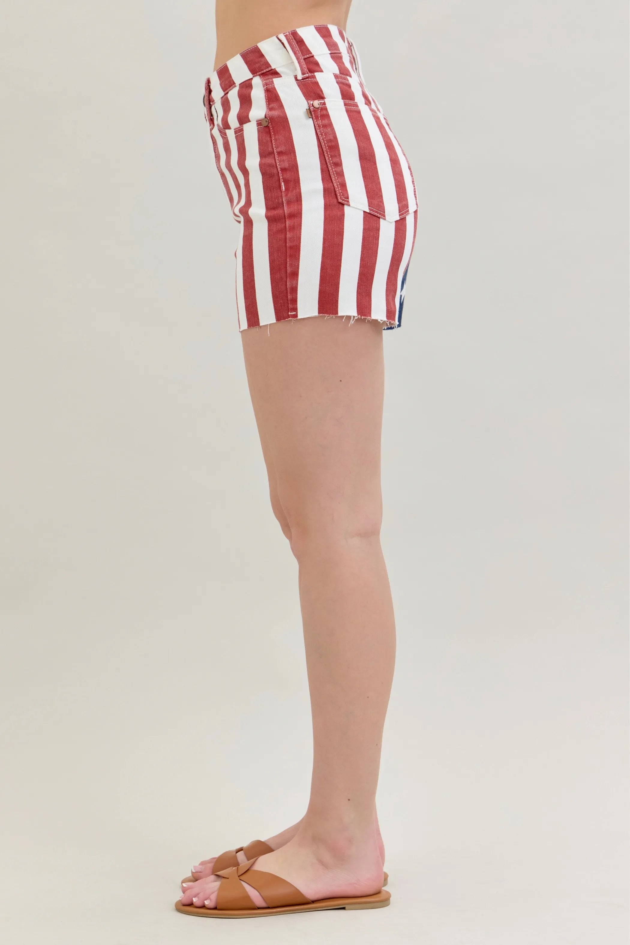 High Waisted American Flag Shorts