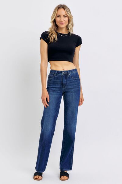 Tummy Control Straight Jeans