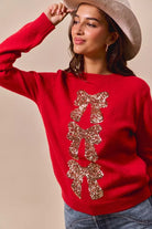 Sequins Embellished Christmas Sweater