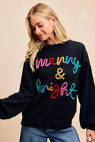 Tinsel Lettering Christmas Sweater