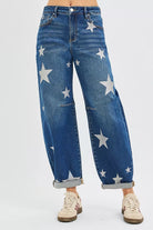 Mid Rise Ankle Length Relaxed Barrel Jeans