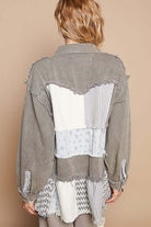 Raw Hem Patchwork Jacket