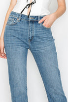 Tummy Control High Rise Slim Straight Jeans