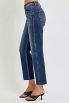High Rise Slim Barrel Jeans