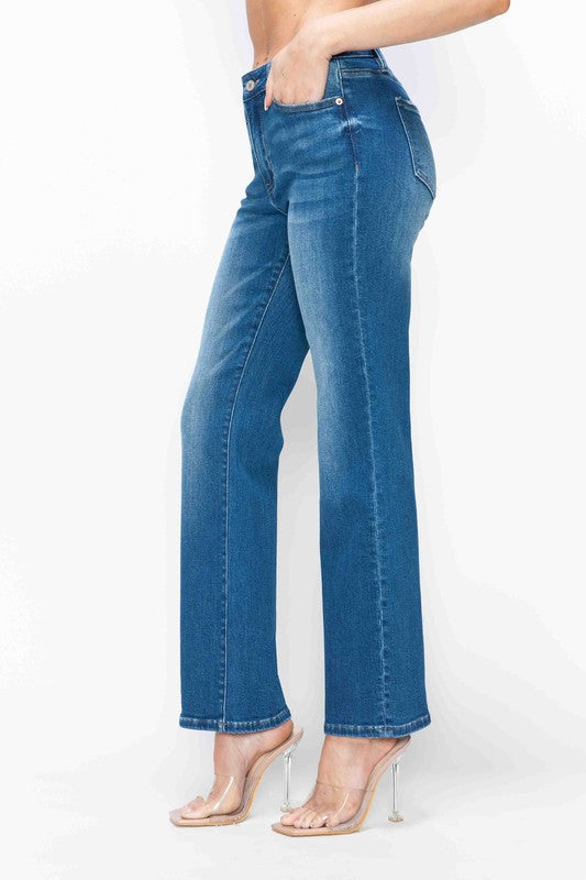 Cat's Whiskers High Rise Straight Jeans