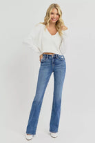 Tummy Control High Rise Straight Jeans