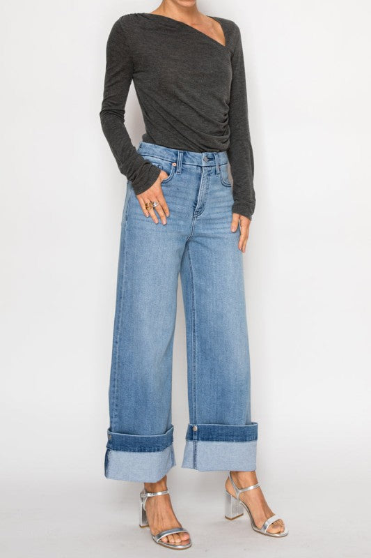 High Rise Tummy Control A-Wide Jeans