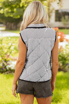 Snap Button Collared Vest