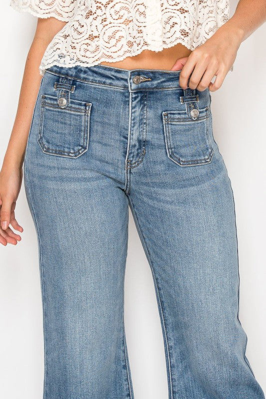 High Rise Crop Palazzo Tummy Control