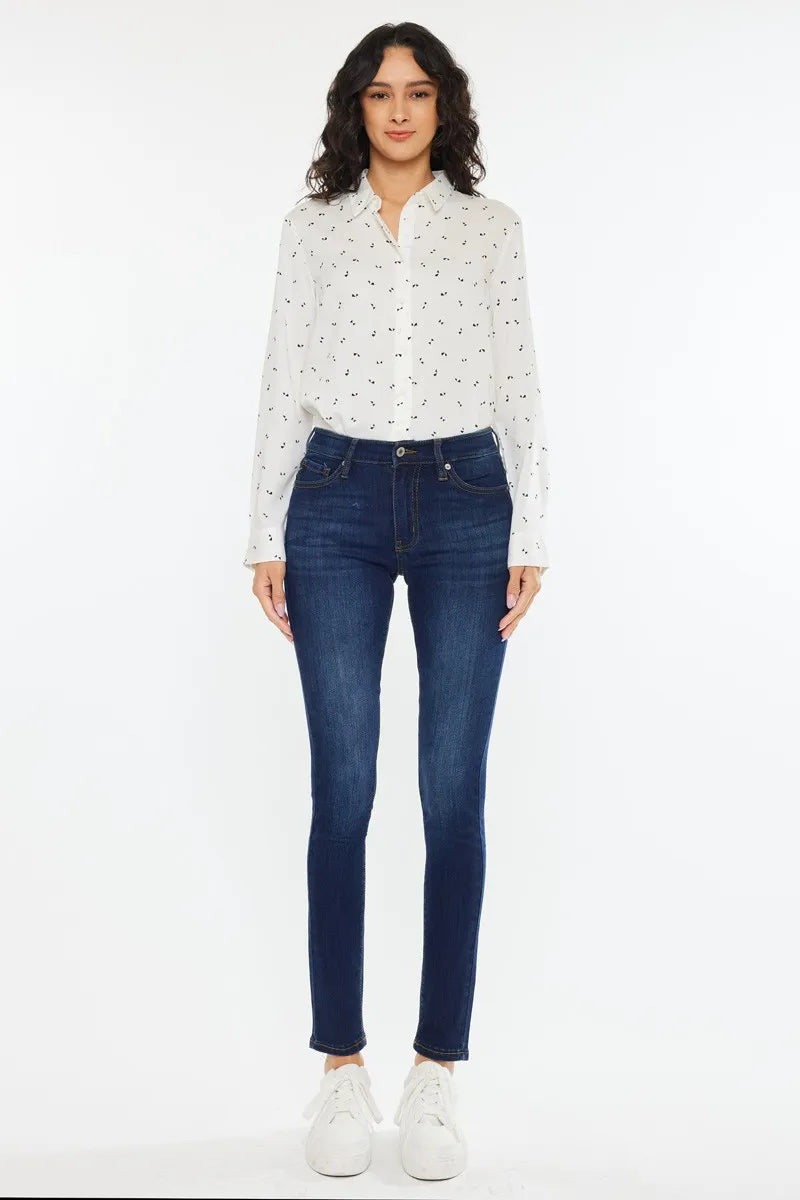 Kancan Mid Rise Super Skinny Jeans