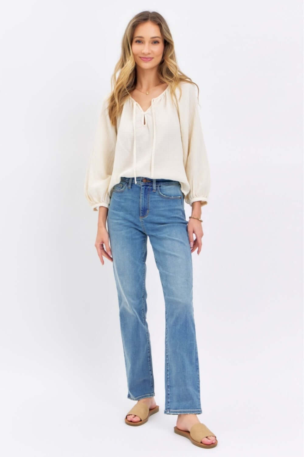 High Waist Straight Jeans