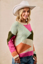 Multi Color Block Sweater