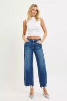 High Rise Crop Wide Leg Jeans