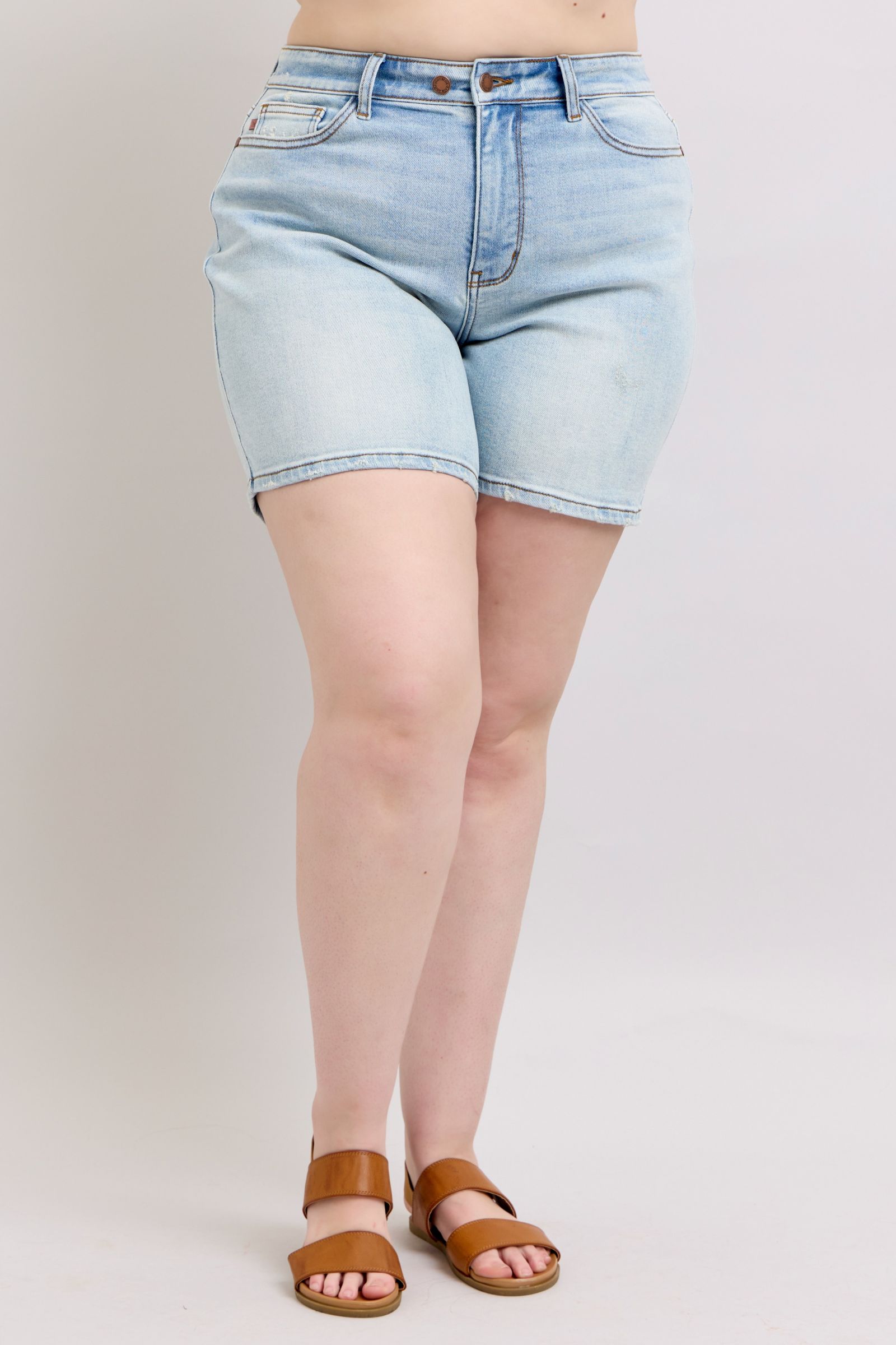2 Button Denim Shorts