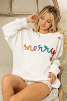 Merry Tinsel Lettering Sweatshirt