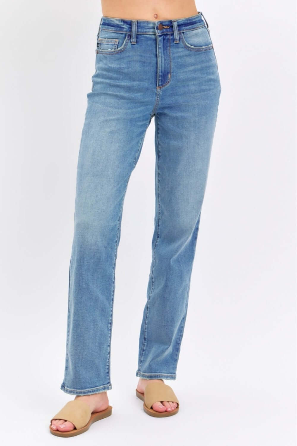 High Waist Straight Jeans