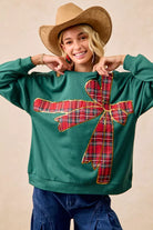 Plaid Christmas Fleece Pullover
