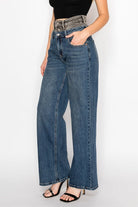 Double Snap On Waistband Layered High Rise Wide