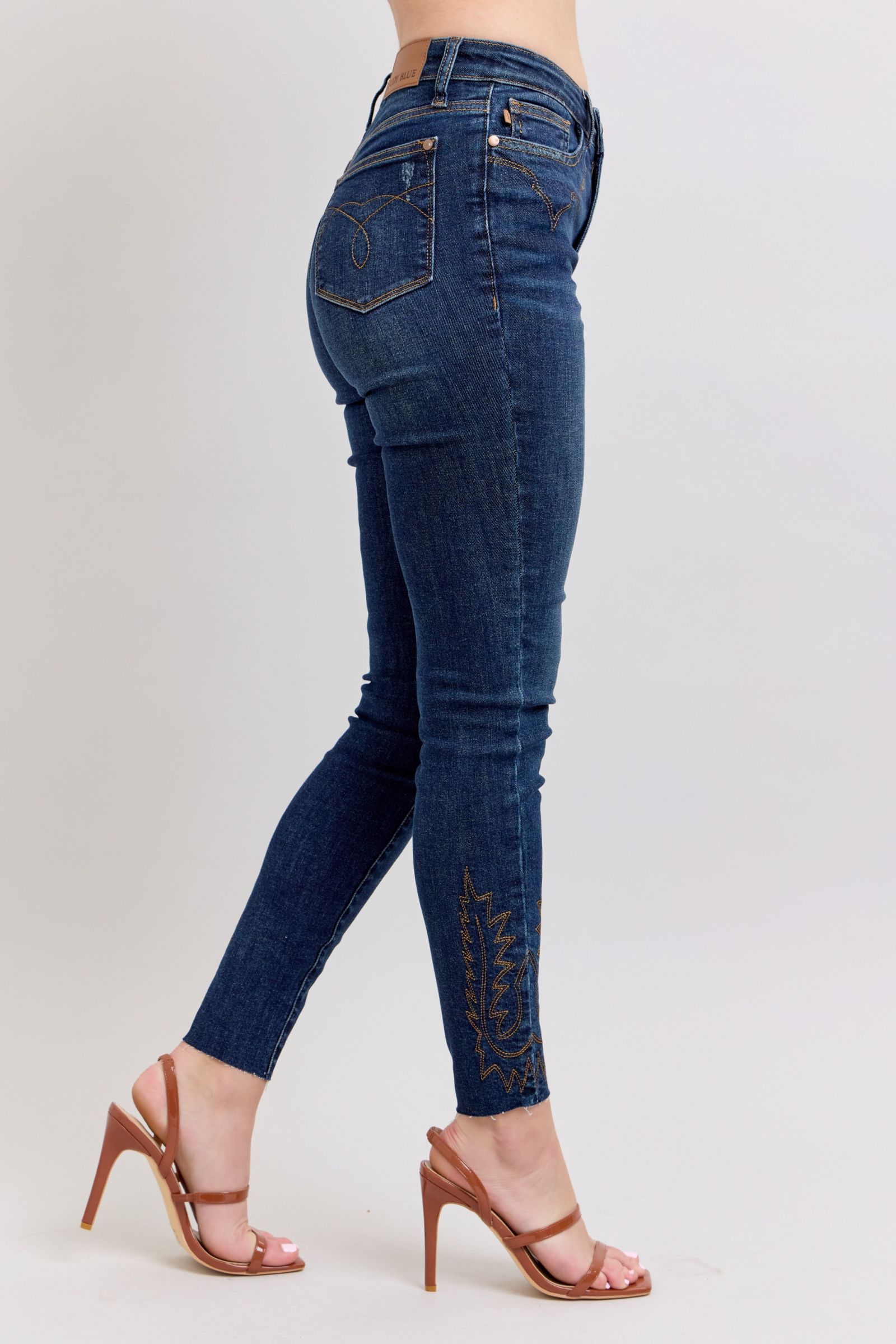 Judy Blue Full Size Embroidered High Rise Skinny Jeans Plus Size