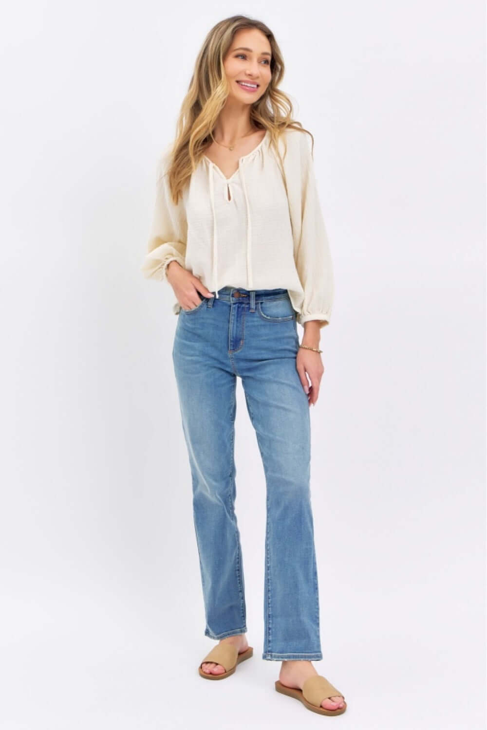 High Waist Straight Jeans