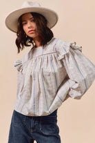 Floral Print Ruffled Blouse