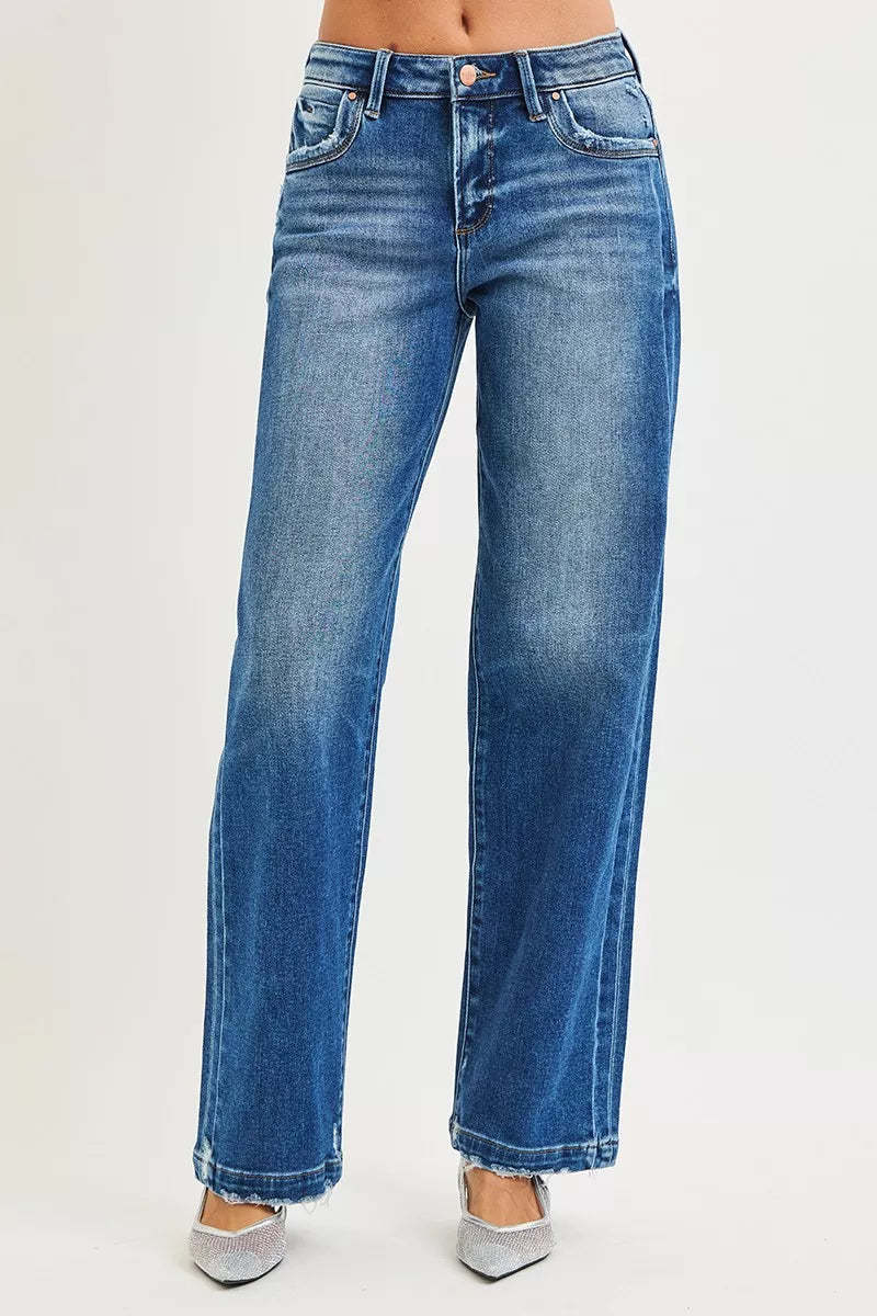 Slouchy Baggy Jeans Pocket Side Seam Detail
