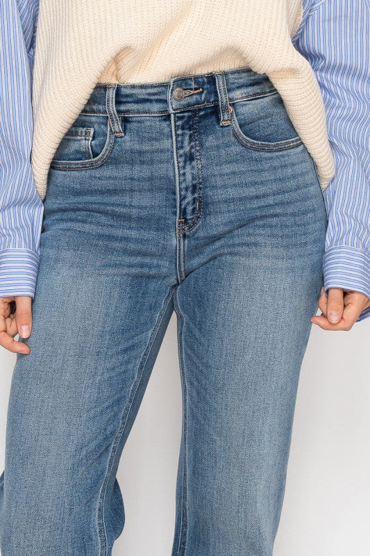 Eco Fabric High Rise Straight Leg Jea