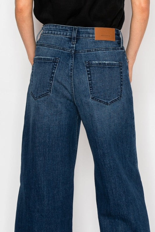 High Rise A-Wide Jeans
