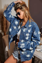 Washed Tie Dye Denim Jacket