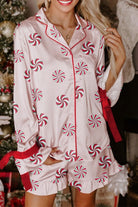 Christmas Cuffed Sleeve Pajama Set