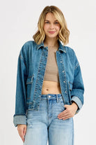 Oversized Cargo Pocket Denim Jacket