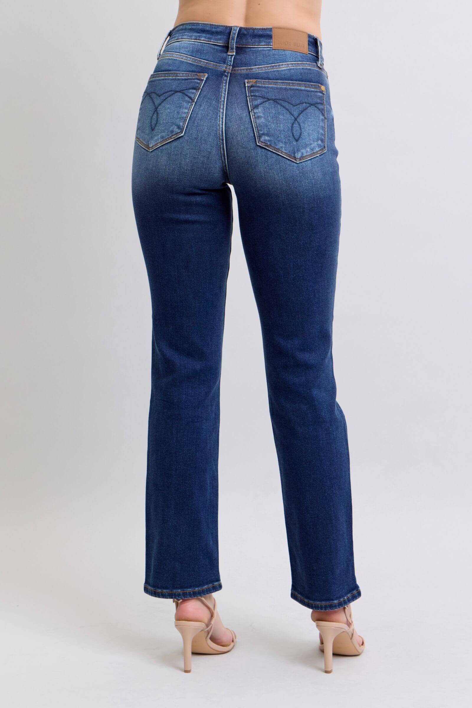 Washed Straight Leg Jeans