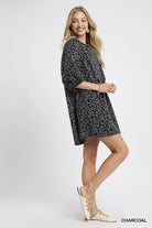 Leopard Print Jacquard Mini Dress