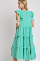 Ruffle Tiered Midi Dress