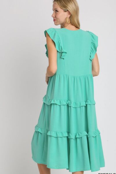 Ruffle Tiered Midi Dress