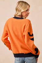 BiBi Halloween Witch Hat Moon Bat Artwork Cardigan