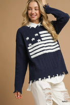 Distressed American Flag Sweater