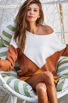 Color Block Geometric Sweater