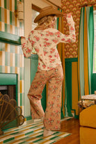 Floral Washed Waffle Thermal Top